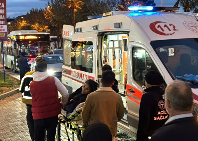 Halk otobüsünde kadına bıçaklı saldırı